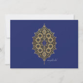 金ゴールドブラケット卒業招待状 招待状 (裏面)