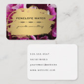 金ゴールドブラシとフローラ 名刺 (正面/裏面)