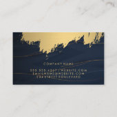 金ゴールドブラシと線 名刺 (裏面)