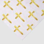 金ゴールドブラシエレガントクロス – Christian Crucifix 薄葉紙 (詳細)