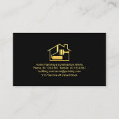 金ゴールドブラシグレー黒レイヤ金ゴールドタブ 名刺 (裏面)