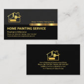 金ゴールドブラシグレー黒レイヤ金ゴールドタブ 名刺 (正面/裏面)