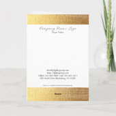 金ゴールドブラシストロークサンキューカード サンキューカード (裏面)