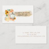 金ゴールドブラシストローク、ミキサーヒマワリベーカリー 名刺 (正面/裏面)