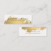 金ゴールドブラシフェイクド スキニー名刺 (正面/裏面)