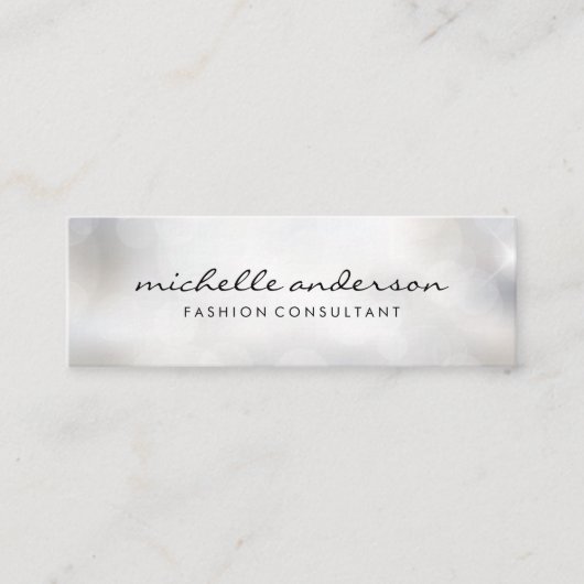 金ゴールドブラシフェイクド |《写真》ぼけ味 スキニー名刺 (正面)