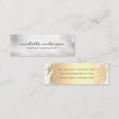 金ゴールドブラシフェイクド |《写真》ぼけ味 スキニー名刺 (正面/裏面)