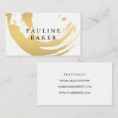 金ゴールドブラシフェイクド 名刺 (正面/裏面)