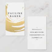 金ゴールドブラシフェイクド 名刺 (正面/裏面)