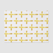 金ゴールドブラシモダンクロス – Christian Crucifix 薄葉紙 (正面)