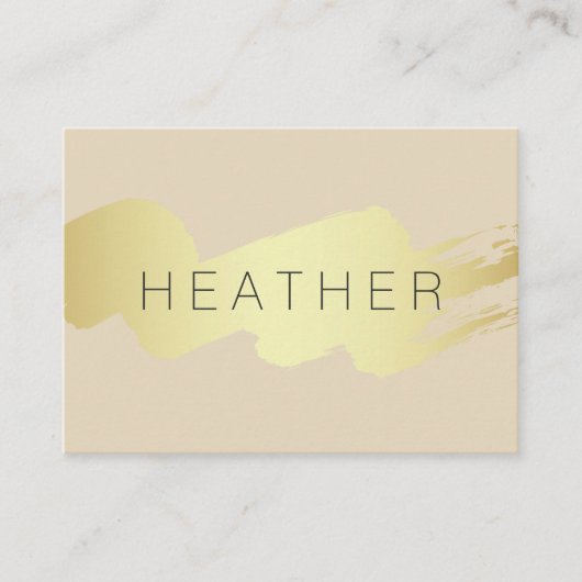 金ゴールドブラシモダンド 名刺 (正面)