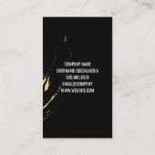 金ゴールドブラシ仕上げテクスチャ 名刺 (裏面)