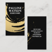 金ゴールドブラシ仕上げテクスチャ 名刺 (正面/裏面)