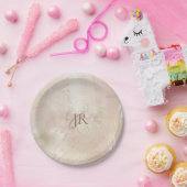 金ゴールドブラシ仕上げトロピカルパーム結婚リーフ ペーパープレート (パーティー)