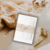 金ゴールドブラシ仕上げトロピカルパーム結婚リーフ 招待状ベリーバンド