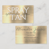 金ゴールドブラシ仕上げメタルスプレータン 名刺 (正面/裏面)