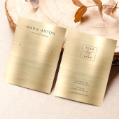 金ゴールドブラシ仕上げメタル耳飾りディスプレイカード 名刺