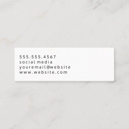 金ゴールドブラシ仕上げ継ぎ目無し花模様 スキニー名刺 (裏面)