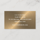 金ゴールドブラシ仕上げ金属光沢 名刺 (裏面)