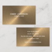 金ゴールドブラシ仕上げ金属光沢 名刺 (正面/裏面)