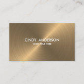 金ゴールドブラシ仕上げ金属光沢 名刺 (正面)