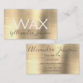 金ゴールドブラシ仕上げ金属美しいワックス 名刺 (正面/裏面)