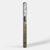 金ゴールドブラシ仕上げ金属銀グリッターモノグラム Case-Mate iPhoneケース (裏面 / 右)