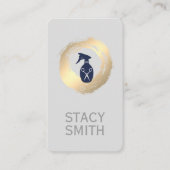 金ゴールドブラシ付きウォーターボトルスプレーサロンシアーズ 名刺 (正面)