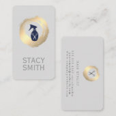 金ゴールドブラシ付きウォーターボトルスプレーサロンシアーズ 名刺 (正面/裏面)