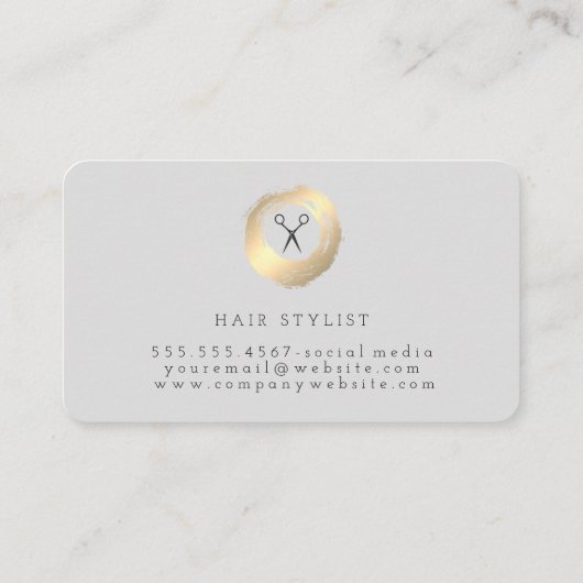 金ゴールドブラシ付きウォーターボトルスプレーサロンシアーズ 名刺 (裏面)