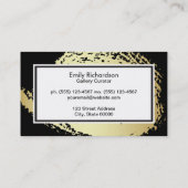 金ゴールドブラシ付きグレ縁どイ 名刺 (裏面)