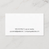 金ゴールドブラシ付き大理石背景 名刺 (裏面)