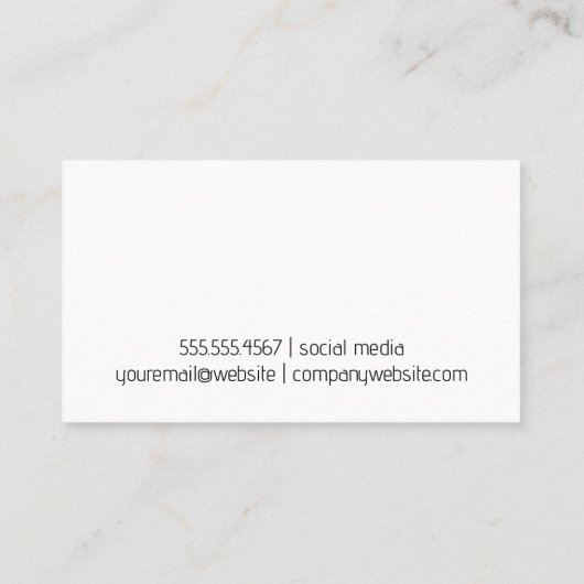 金ゴールドブラシ付き大理石背景 名刺 (裏面)