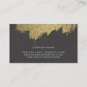 金ゴールドブラシ付き旋回パターン 名刺 (裏面)