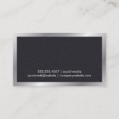 金ゴールドブラシ付き革 |シルバー縁ど 名刺 (裏面)