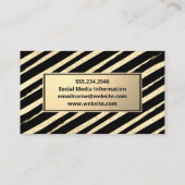 金ゴールドブラシ付ストライプのき |金ゴールドメタル名刺 名刺 (裏面)