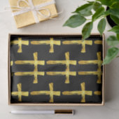 金ゴールドブラシ十字架 – キリスト教の十字架 薄葉紙 (ギフト)