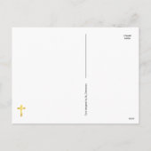 金ゴールドブラシ十字架 – クリスチャン神イエス十字架 シーズンポストカード (裏面)