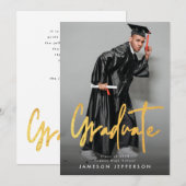 金ゴールドブラシ卒業写真研究科 案内状 (正面/裏面)