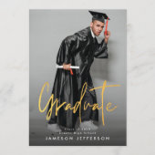 金ゴールドブラシ卒業写真研究科 案内状 (正面)