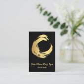 *~*金ゴールドブラシ抽象芸術霊気スパ瞑想 名刺 (スタンド正面)