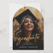 金ゴールドブラシ高校卒業写真発表会 招待状 (正面)