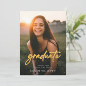 金ゴールドブラシ高校卒業写真 案内状 (スタンド正面)