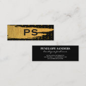 金ゴールドブラシ | いかりパターン スキニー名刺 (正面/裏面)