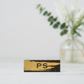 金ゴールドブラシ | いかりパターン スキニー名刺 (スタンド正面)