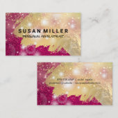 金ゴールドブラシ |グリッター |スターダスト 名刺 (正面/裏面)