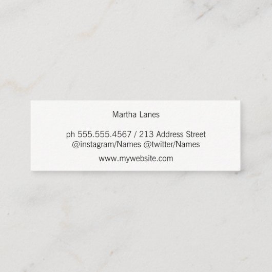 金ゴールドブラシ/スタイリスト スキニー名刺 (裏面)