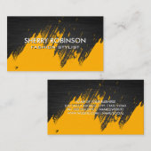 金ゴールドブラシ |ダークメタリックの名刺 名刺 (正面/裏面)