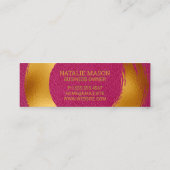 金ゴールドブラシ |ピンクレザー スキニー名刺 (裏面)