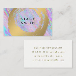 金ゴールドブラシ |ホログラフィック液体 名刺